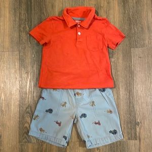 4T Carter’s Boy Shirt & Short Set